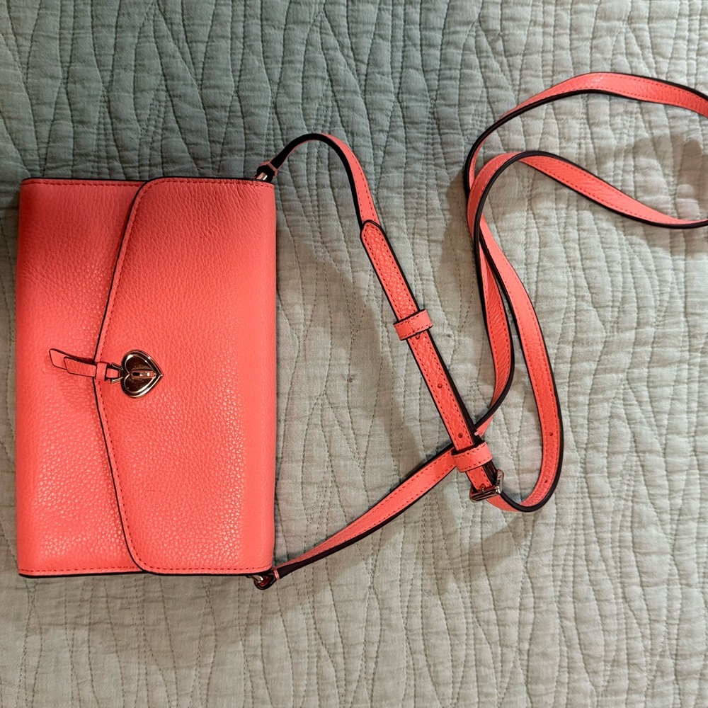 Kate Spade Vibrant Coral Crossbody Wallet